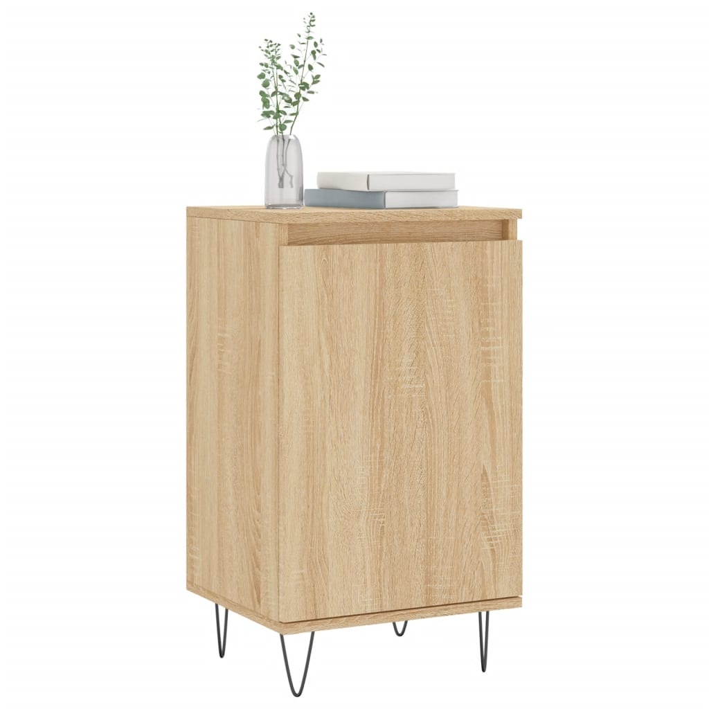 VidaXL Dressoirs 2 st 40x35x70 cm bewerkt hout sonoma eikenkleurig
