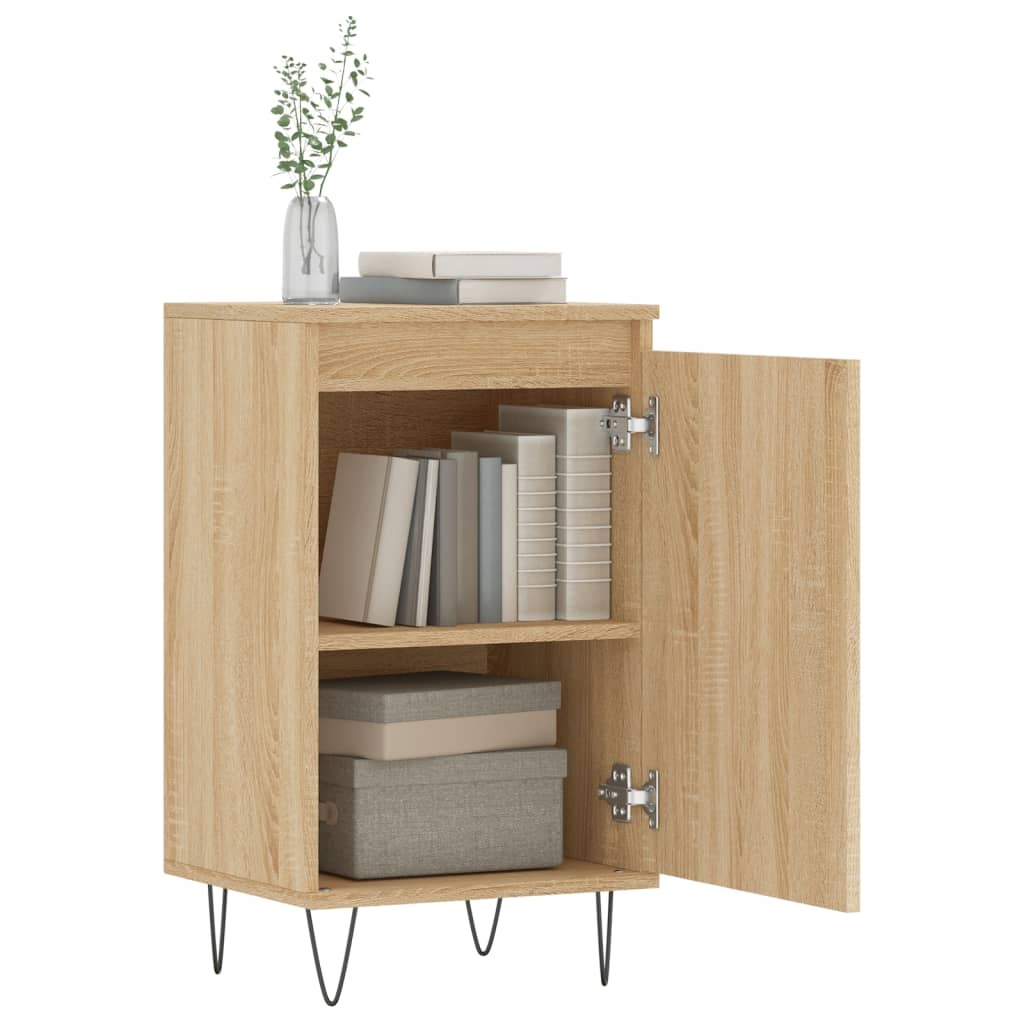 VidaXL Dressoirs 2 st 40x35x70 cm bewerkt hout sonoma eikenkleurig
