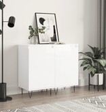 VidaXL Dressoirs 2 st 40x35x70 cm bewerkt hout hoogglans wit
