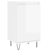 VidaXL Dressoirs 2 st 40x35x70 cm bewerkt hout hoogglans wit