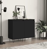 VidaXL Dressoirs 2 st 40x35x70 cm bewerkt hout zwart