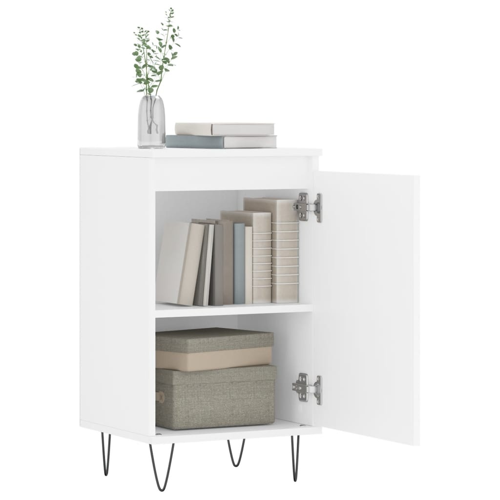 VidaXL Dressoirs 2 st 40x35x70 cm bewerkt hout wit