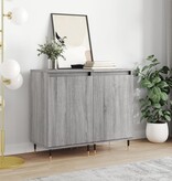 VidaXL Dressoirs 2 st 40x35x70 cm bewerkt hout grijs sonoma