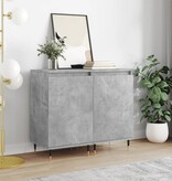 VidaXL Dressoirs 2 st 40x35x70 cm bewerkt hout betongrijs