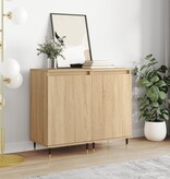 VidaXL Dressoirs 2 st 40x35x70 cm bewerkt hout sonoma eikenkleurig