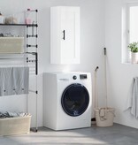 VidaXL Wandkast 34,5x34x90 cm bewerkt hout hoogglans wit