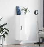 VidaXL Wandkast 34,5x34x90 cm bewerkt hout hoogglans wit