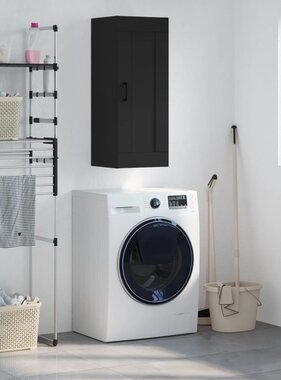 VidaXL Wandkast 34,5x34x90 cm bewerkt hout zwart