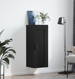 VidaXL Wandkast 34,5x34x90 cm bewerkt hout zwart