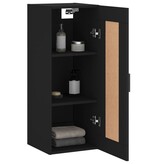VidaXL Wandkast 34,5x34x90 cm bewerkt hout zwart