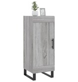 VidaXL Dressoir 34,5x34x90 cm bewerkt hout grijs sonoma eikenkleurig