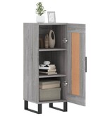 VidaXL Dressoir 34,5x34x90 cm bewerkt hout grijs sonoma eikenkleurig