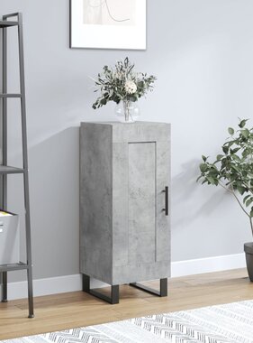 VidaXL Dressoir 34,5x34x90 cm bewerkt hout betongrijs