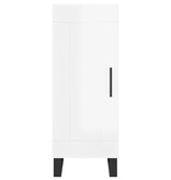 VidaXL Dressoir 34,5x34x90 cm bewerkt hout hoogglans wit