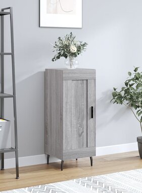 VidaXL Dressoir 34,5x34x90 cm bewerkt hout grijs sonoma eikenkleurig