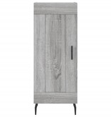 VidaXL Dressoir 34,5x34x90 cm bewerkt hout grijs sonoma eikenkleurig