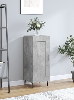VidaXL Dressoir 34,5x34x90 cm bewerkt hout betongrijs