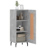 VidaXL Dressoir 34,5x34x90 cm bewerkt hout betongrijs