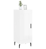 VidaXL Dressoir 34,5x34x90 cm bewerkt hout hoogglans wit