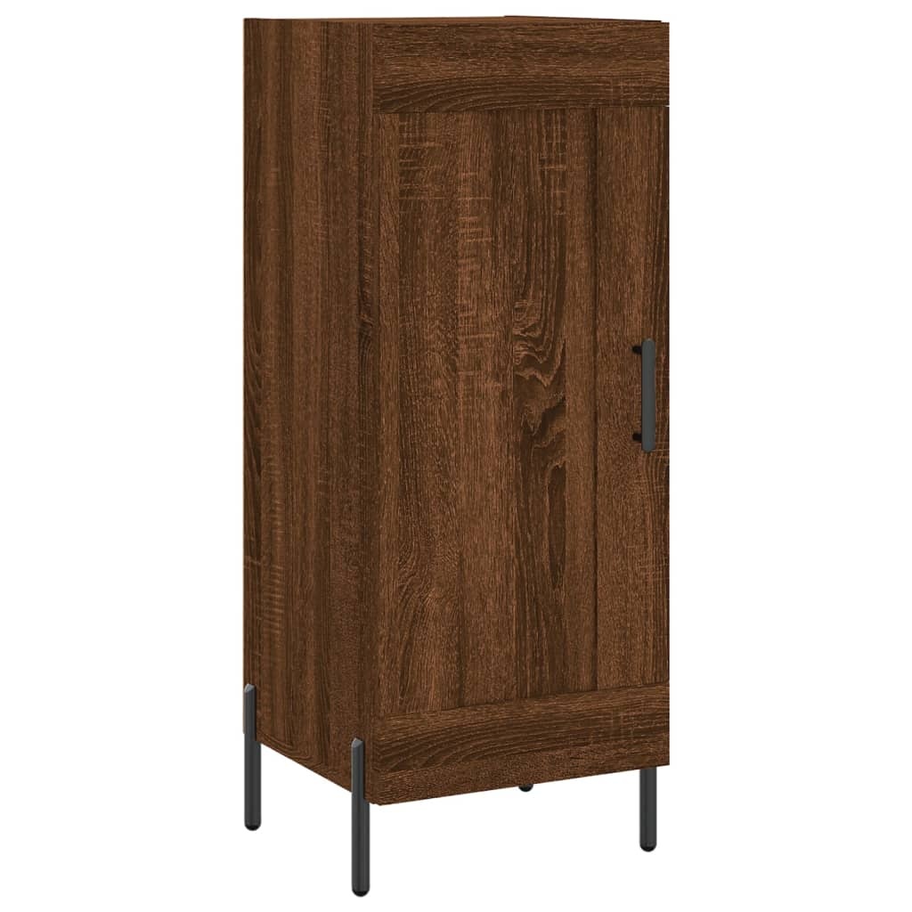 VidaXL Dressoir 34,5x34x90 cm bewerkt hout bruineikenkleurig
