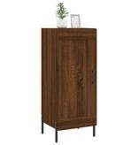 VidaXL Dressoir 34,5x34x90 cm bewerkt hout bruineikenkleurig