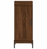 VidaXL Dressoir 34,5x34x90 cm bewerkt hout bruineikenkleurig