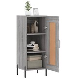 VidaXL Dressoir 34,5x34x90 cm bewerkt hout grijs sonoma eikenkleurig