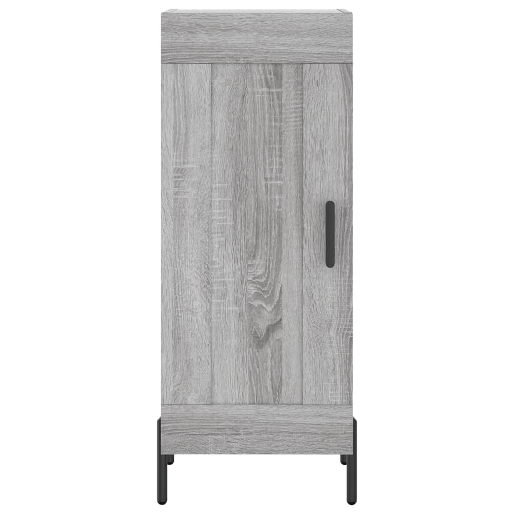 VidaXL Dressoir 34,5x34x90 cm bewerkt hout grijs sonoma eikenkleurig