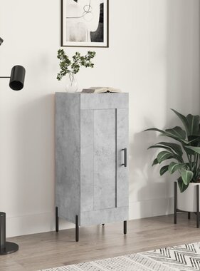 VidaXL Dressoir 34,5x34x90 cm bewerkt hout betongrijs