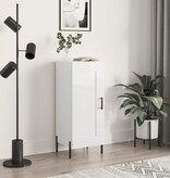 VidaXL Dressoir 34,5x34x90 cm bewerkt hout hoogglans wit