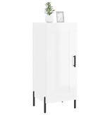 VidaXL Dressoir 34,5x34x90 cm bewerkt hout hoogglans wit