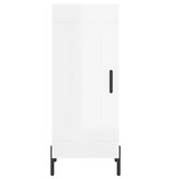 VidaXL Dressoir 34,5x34x90 cm bewerkt hout hoogglans wit