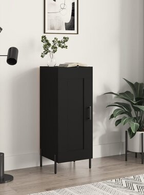 VidaXL Dressoir 34,5x34x90 cm bewerkt hout zwart