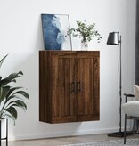 VidaXL Wandkast 69,5x34x90 cm bewerkt hout bruineikenkleurig