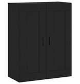 VidaXL Wandkast 69,5x34x90 cm bewerkt hout zwart