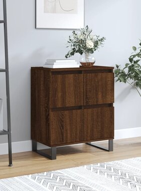 VidaXL Dressoir 60x35x70 cm bewerkt hout bruineikenkleurig