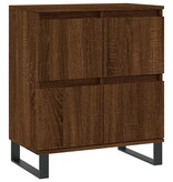 VidaXL Dressoir 60x35x70 cm bewerkt hout bruineikenkleurig