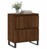 VidaXL Dressoir 60x35x70 cm bewerkt hout bruineikenkleurig