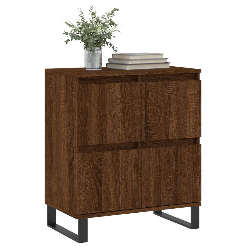 VidaXL Dressoir 60x35x70 cm bewerkt hout bruineikenkleurig