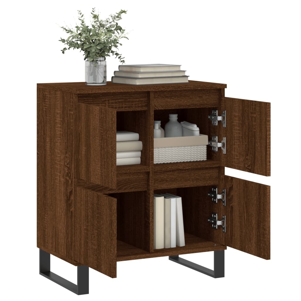 VidaXL Dressoir 60x35x70 cm bewerkt hout bruineikenkleurig