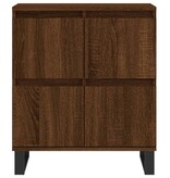 VidaXL Dressoir 60x35x70 cm bewerkt hout bruineikenkleurig