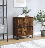 VidaXL Dressoir 60x35x70 cm bewerkt hout gerookt eikenkleurig