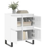 VidaXL Dressoir 60x35x70 cm bewerkt hout hoogglans wit