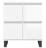 VidaXL Dressoir 60x35x70 cm bewerkt hout hoogglans wit