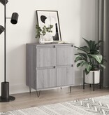 VidaXL Dressoir 60x30x75 cm bewerkt hout grijs sonoma eikenkleurig
