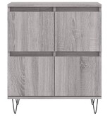 VidaXL Dressoir 60x30x75 cm bewerkt hout grijs sonoma eikenkleurig