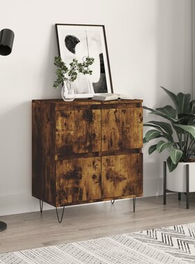 VidaXL Dressoir 60x35x70 cm bewerkt hout gerookt eikenkleurig