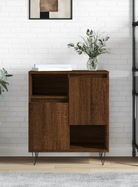VidaXL Dressoir 60x35x70 cm bewerkt hout bruineikenkleurig