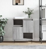 VidaXL Dressoir 60x30x75 cm bewerkt hout grijs sonoma eikenkleurig