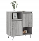 VidaXL Dressoir 60x30x75 cm bewerkt hout grijs sonoma eikenkleurig
